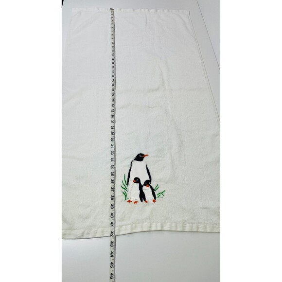 Vintage R.A. Briggs Penguin Towels Set 2 pieces Made in USA Vintage White Black - Picture 9 of 16